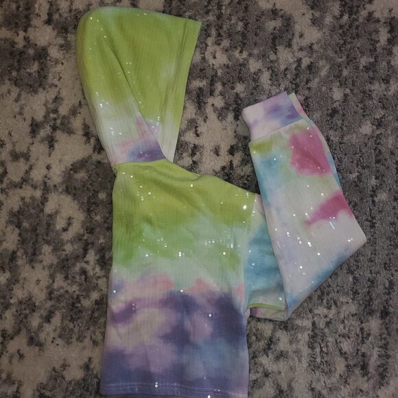 F21 Bling Tie Dye Cropped Hoddie Sweater NWT - Picture 8 of 11